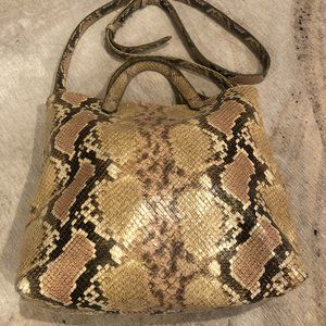 Madewell The Zip-Top Transport Crossbody: Snake Embossed Leather Edition